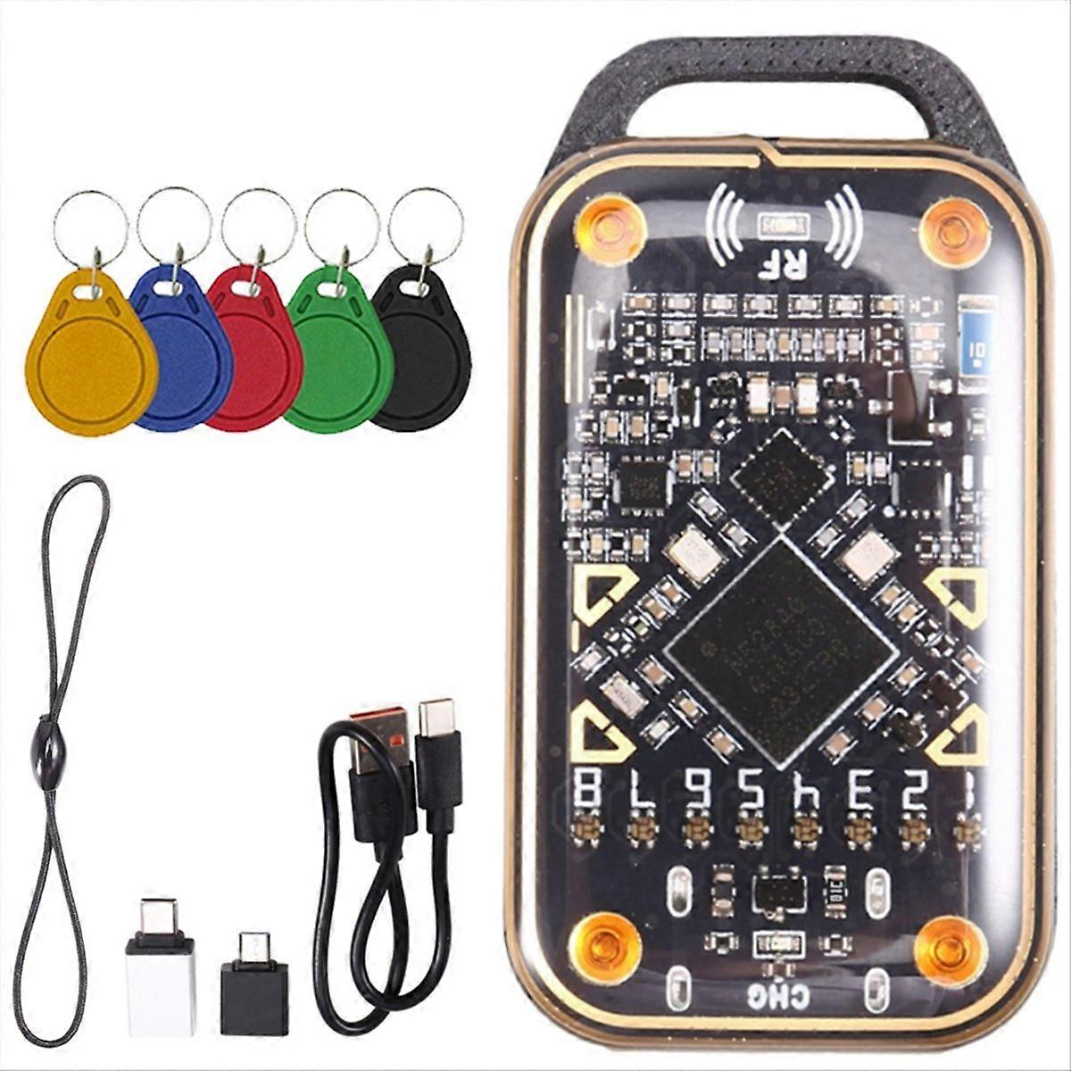 Chameleon Ultra Upgrade Smartcard-emulator, Rfid-chip-lesegerät + 5xcuid-schlüsselanhänger, 125k 13,56 Mhz Kartendecoder/duplikator
