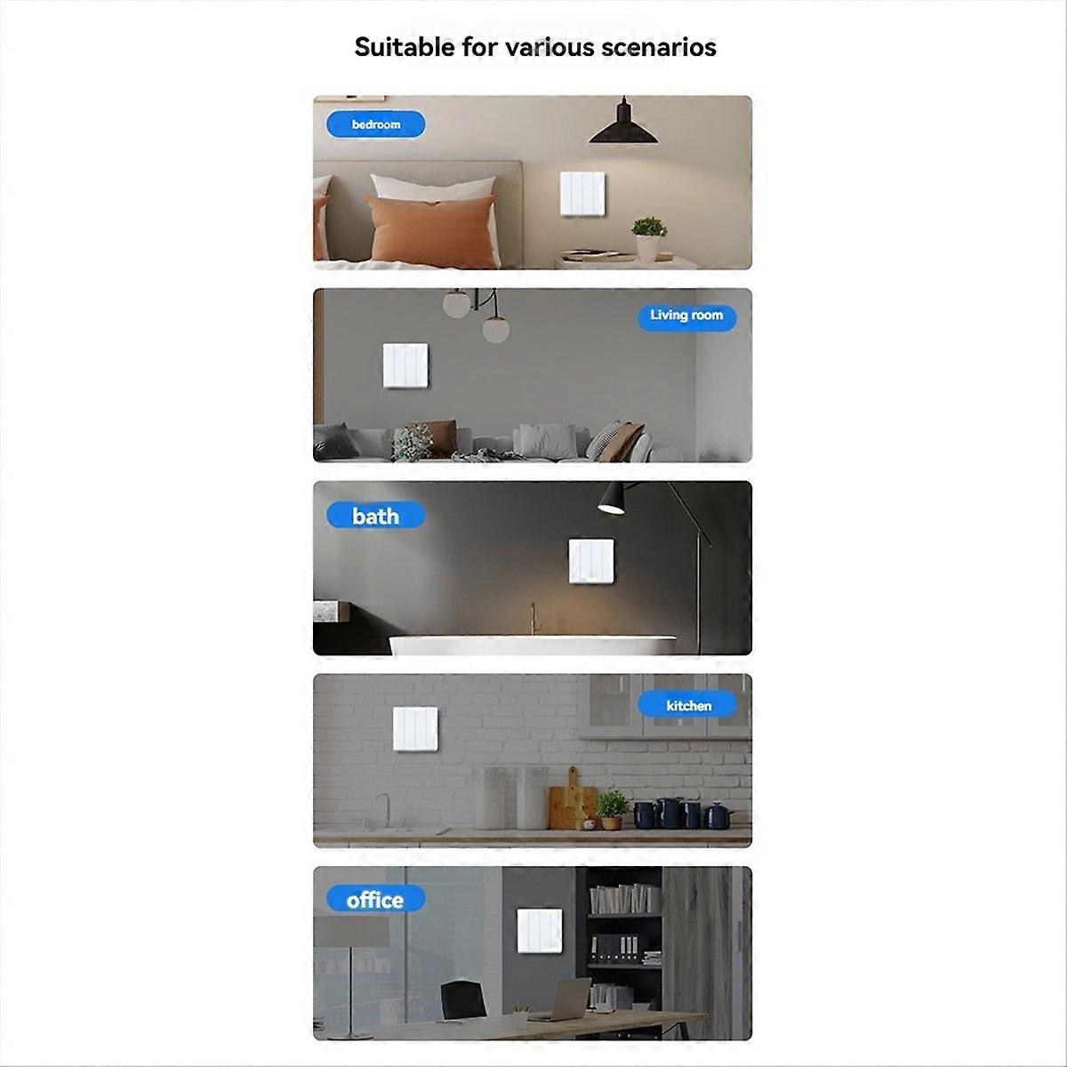 Tuya Zigbee 4-wege-smart-schalter, Kabellos, Universell, Typ 86, Kompatibel Mit Home A