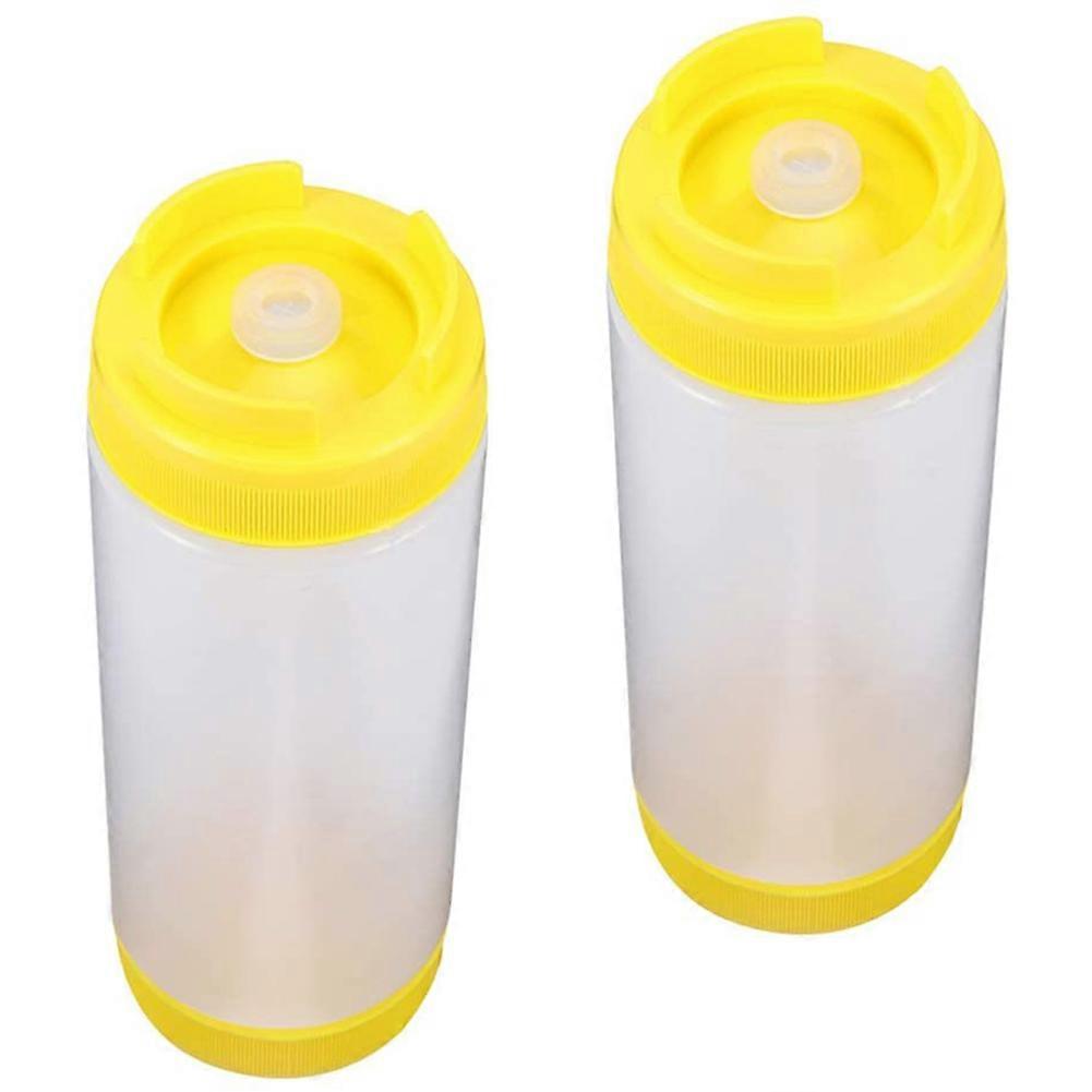 2 Flexible Plastikflaschen Mit Doppeldüsen Für Barbecue-sauce Oder Ketchup
