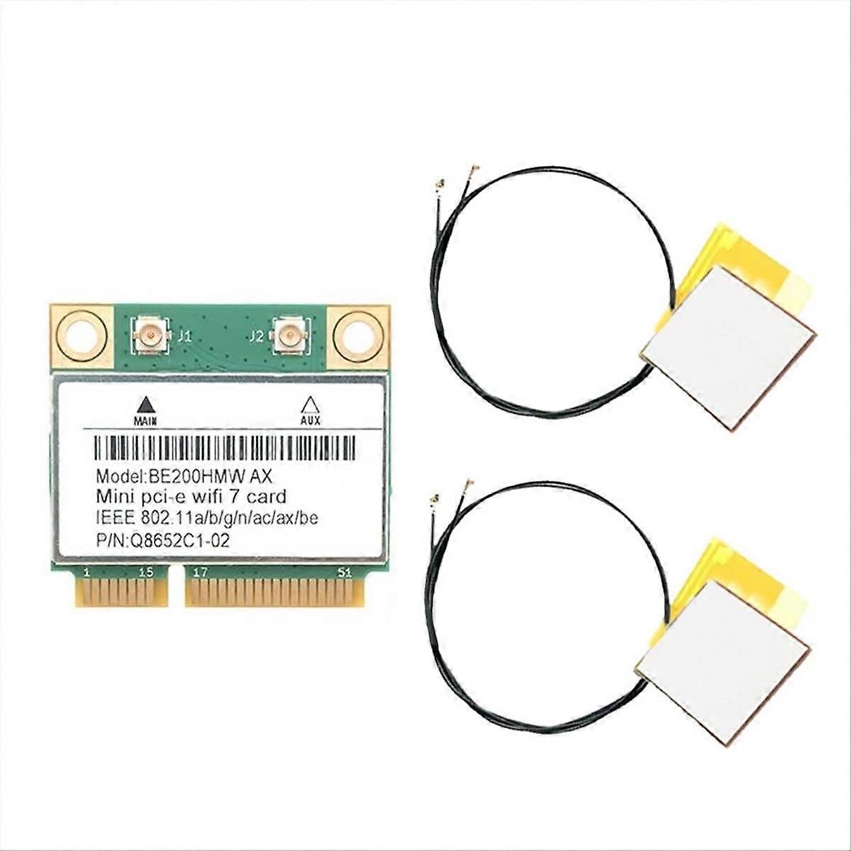 Wifi 7 Be200 Pcie Wireless Network Adapter Mit Bluetooth 5.4 Tri-band 2,4 Ghz/5 Ghz/6 Ghz Und 8774 Mbit/s, Inklusive Antenne.