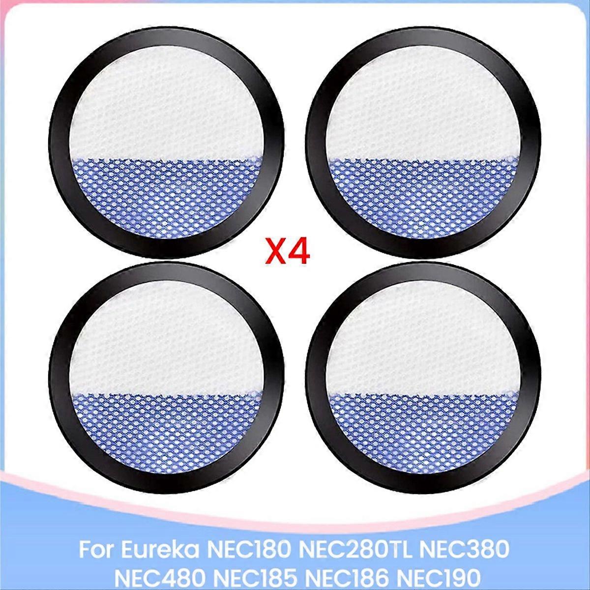 Packung Mit 4 Ersatzfiltern Für Staubsauger Der Modelle Nec180, Nec280tl, Nec380, Nec480, Nec185, Nec186 Und Nec190