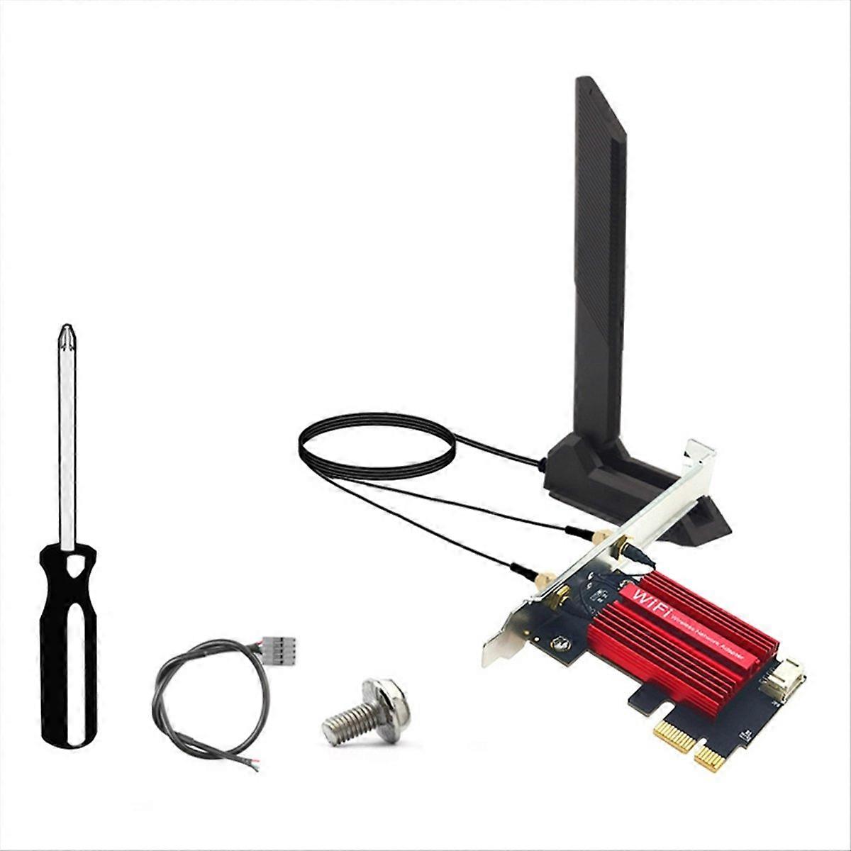 Be200 Tri-band 2,4 Ghz/5 Ghz/6 Ghz 8874 Mbit/s Wlan-adapterkarte Pci-e 7 Bt 5.4 Für Windows 10/11 Desktop-pcs B