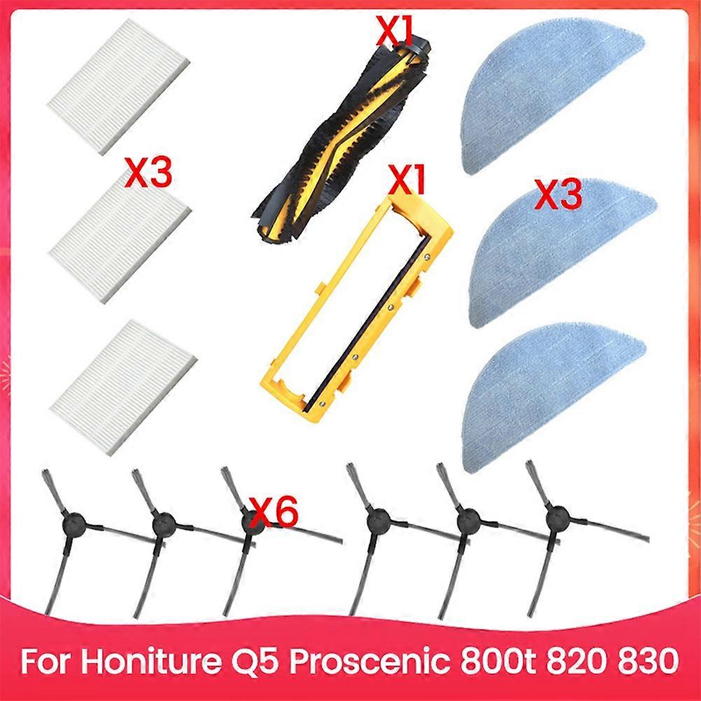 Ersatzteilset Für Honiture Q5 Proscenic 800t 820 830 Staubsauger: Hauptseitenbürste, Filter Und Tuch.