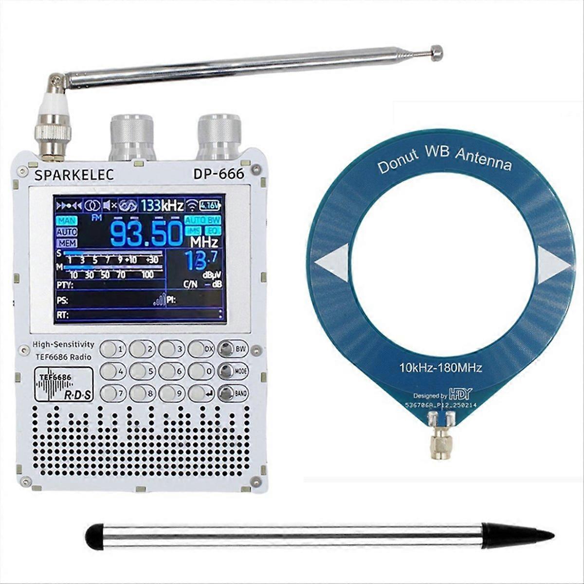 Dp-666 Tef6686 Radio Mit 2,8-zoll-ips-touchscreen, Hochempfindlichem Empfänger, Vollband-fm-, Lw-, Mw-, Sw- Und Kurzwellenempfang.