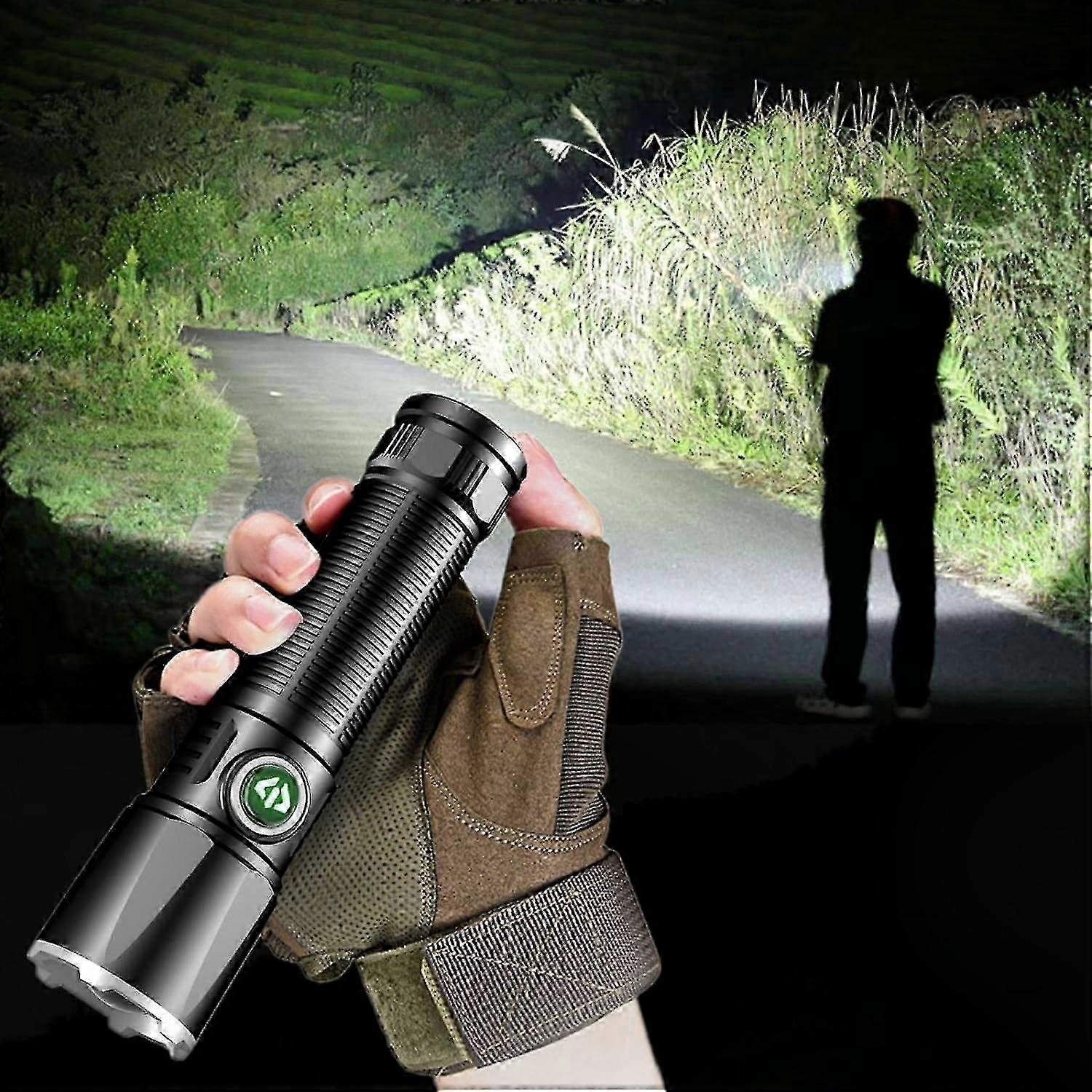 Superhelle, Wiederaufladbare Led-taschenlampe, 1000 Lumen Mit 3 Leuchtmodi, Handliche Taschenlampe Für Den Außenbereich