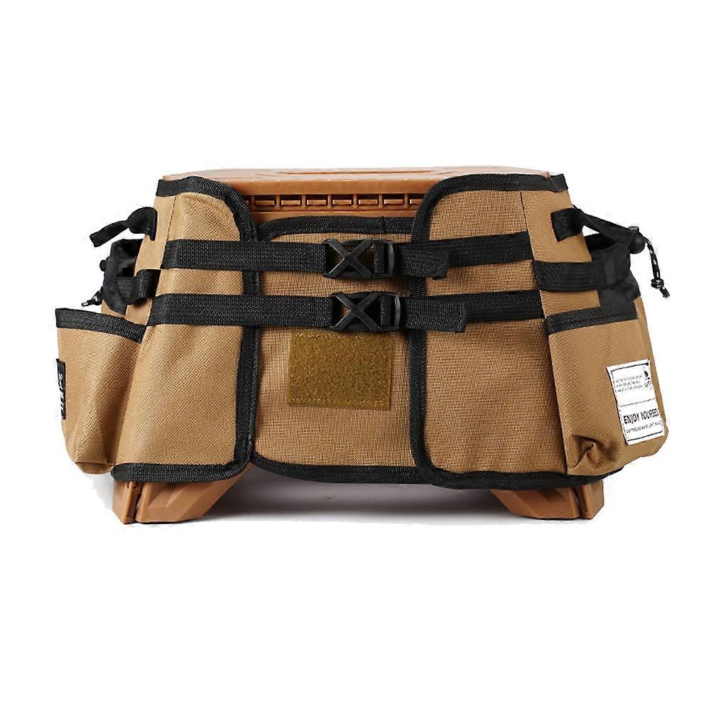 Ise Mount Klapphocker-sitzbezug Aus Oxford-gewebe, Schutzhülle, Tragbare Stretchhülle, Tragbare Werkzeugtasche In Khaki