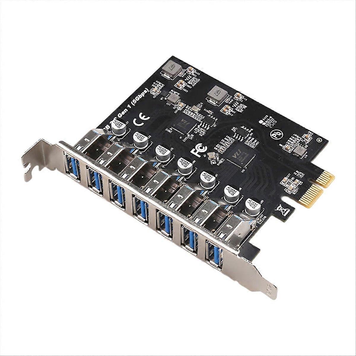 Pcie-zu-7-usb-3.0-port-erweiterungskarte, 5-gbit/s-pcie-usb-3.0-adapter-hub Für Desktop-pcs