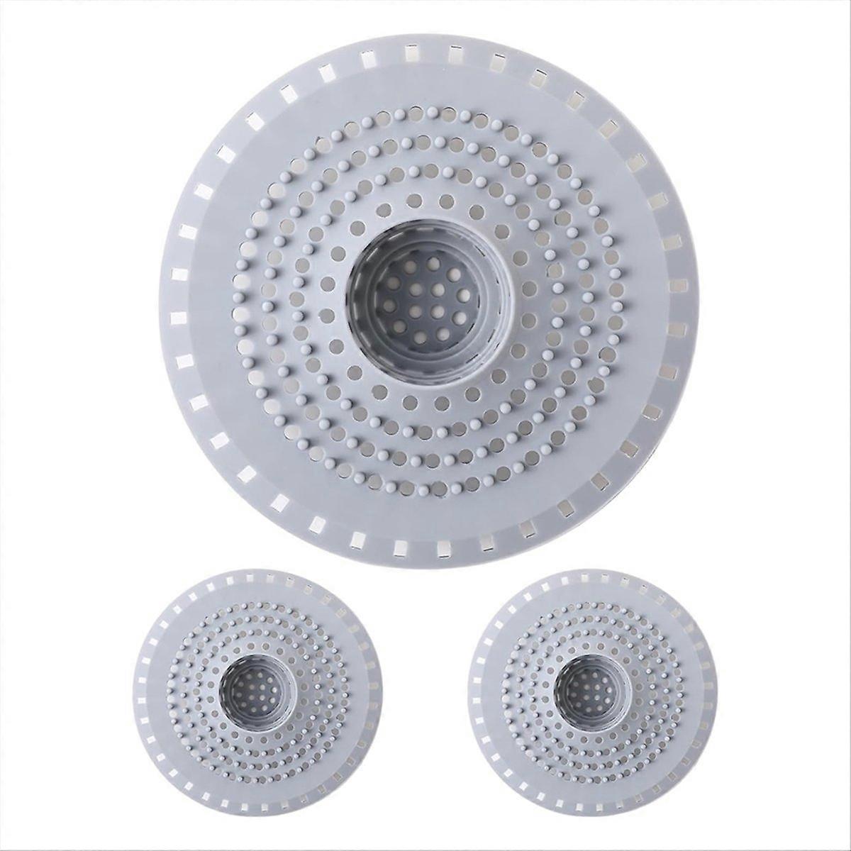 Set Aus 3 Badewannenabflusssieben, 12,7 Cm, Haarfänger, Duschabflussabdeckungen, Gummischutz Für Badezimmer.