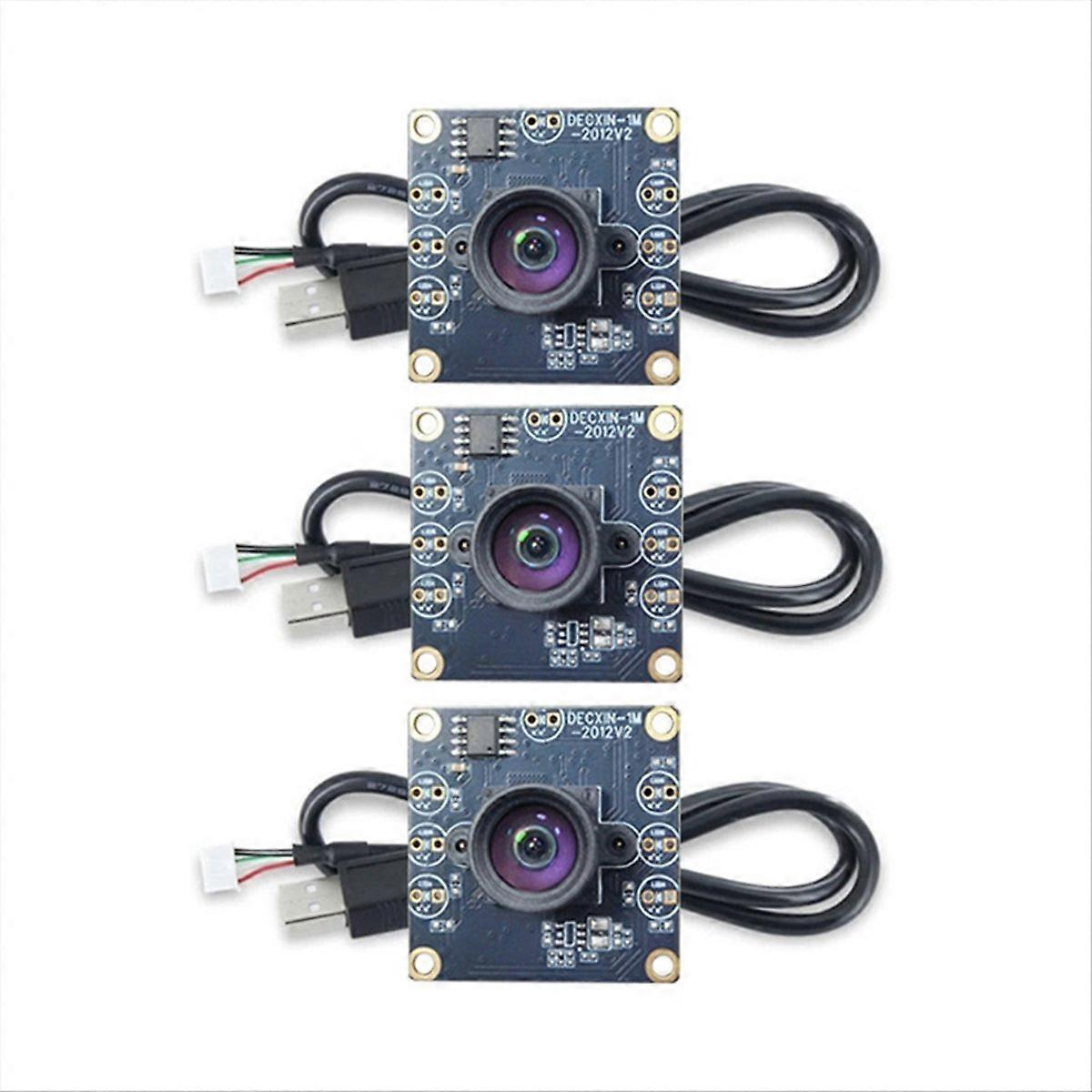 100° 1mp Ov9732 1280x720 Usb-treiberloses Kameramodul, Manueller Fokus, 60cm Usb-kabel, Kompatibel Mit Winxp/7/8/10 (3er-pack).
