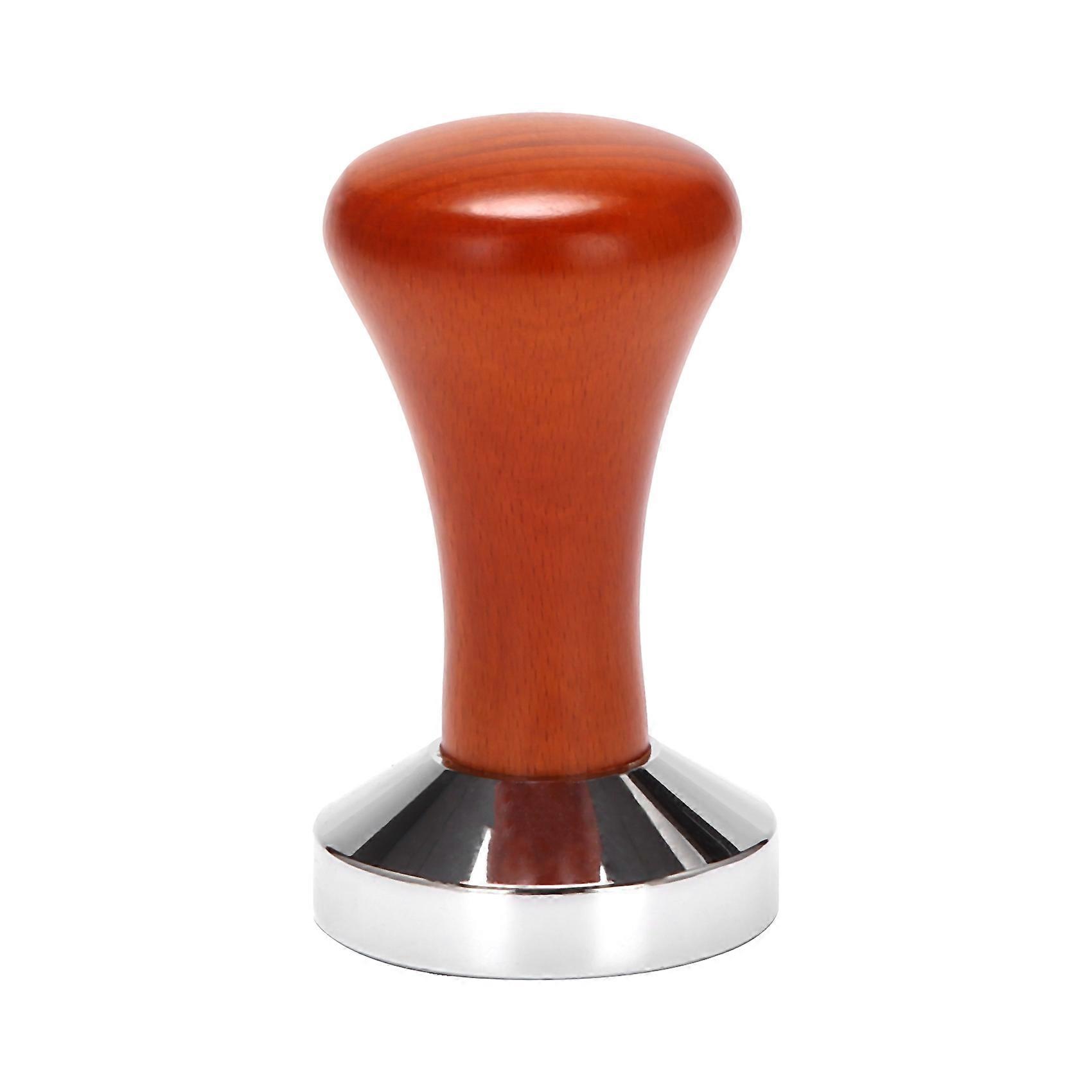 Kaffeetamper Mit Holzgriff Für Espressomaschinen, 51 Mm, Kaffeebraun