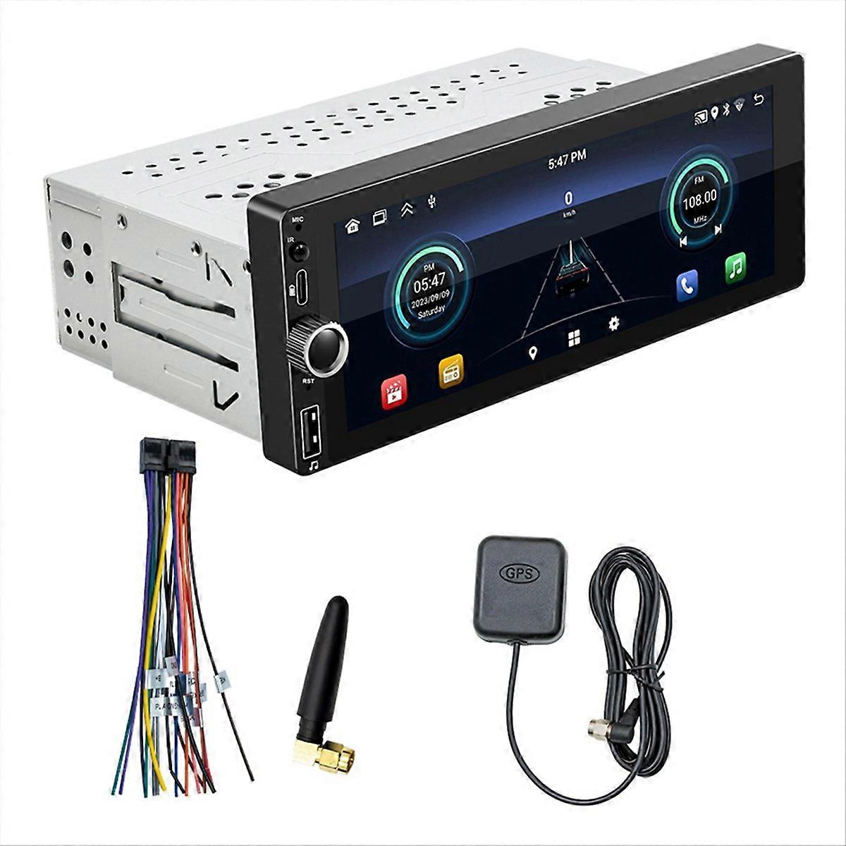 1 Din 6,86 Zoll Mp5-autoradio Mit Tragbarem Bildschirm, Bluetooth, Navigation, Drahtlosem Carplay Und Android Auto (2+32 Gb)