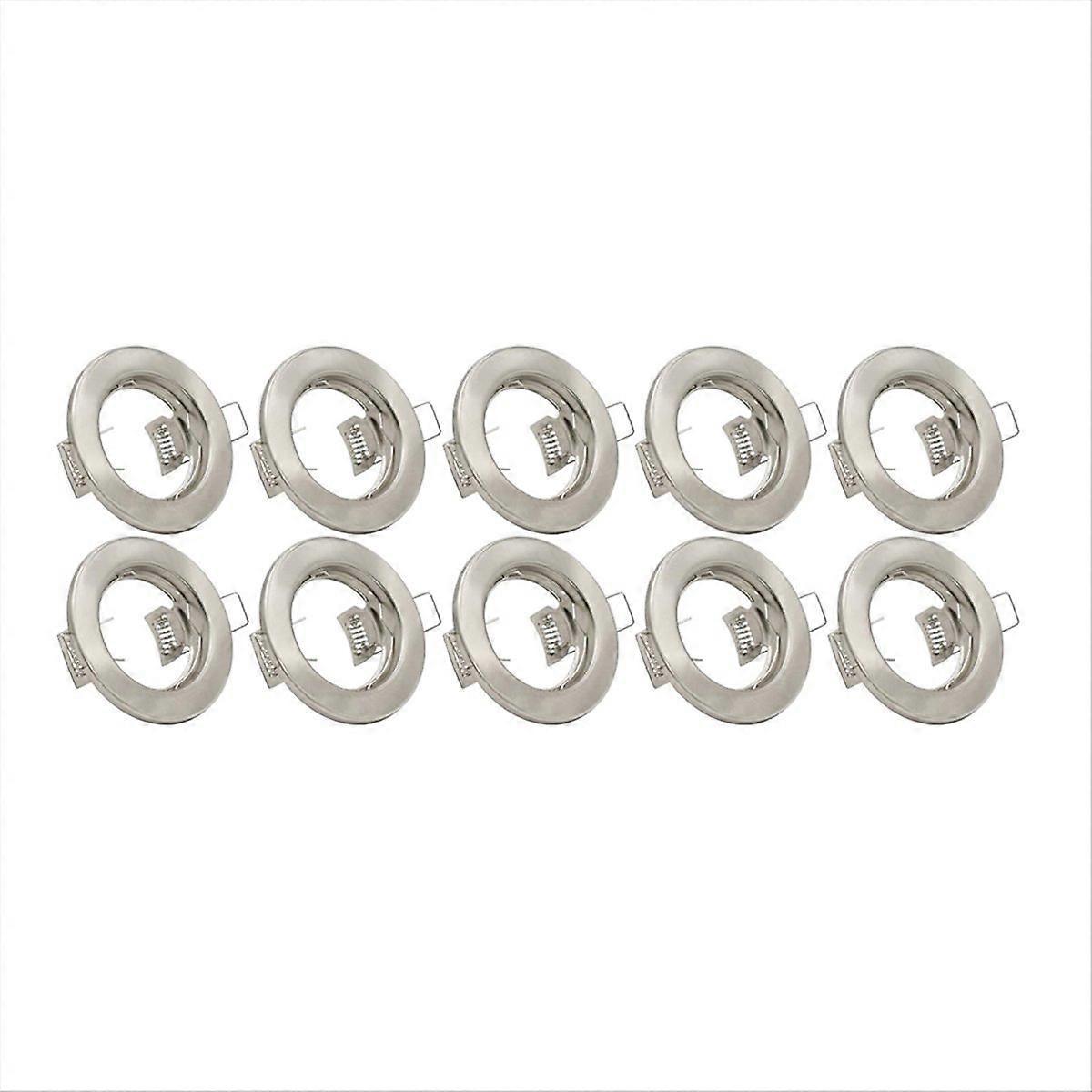 Satinierter Runder Led-einbaustrahler-montagerahmen, Kompatibel Mit Mr16 Gu10 Deckenstrahlern