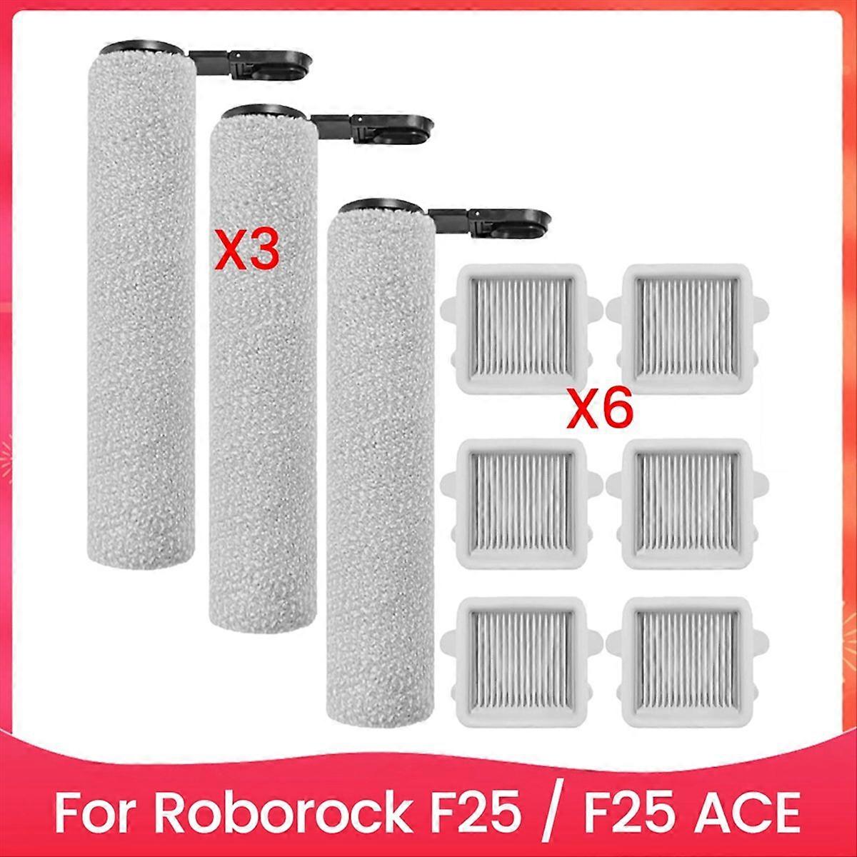 Ersatzzubehörset Für Den Staubsauger F25/f25, Inklusive 3 Rotierender Bürsten Und 6 Filtern.