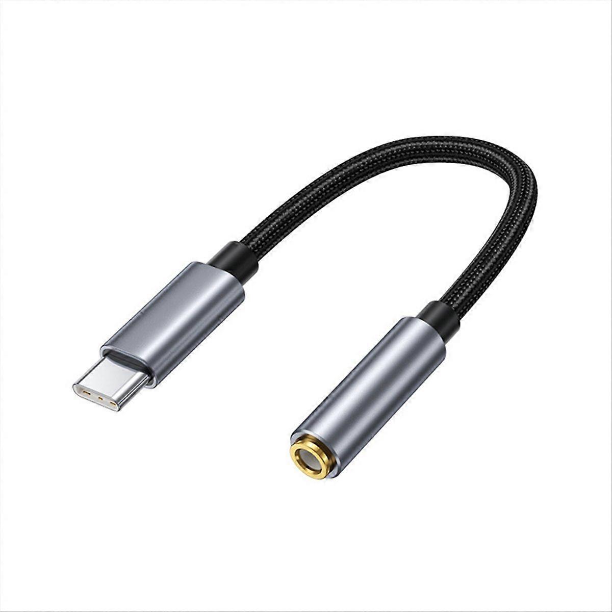 Usb-c-auf-3,5-mm-klinkenbuchse-adapter, Usb-c-aux-audio-adapterkabel, Usb-c-analog-audio-dekodierungs-adapterkabel