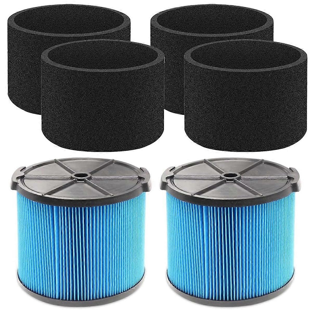 Vf3500 Filter + Vf3500 Schaumstofffilter Kompatibel Mit Wd3050, Wd4070, Wd4080 Und Wd4522 Nass-/trockensaugern Mit 3-4,5 Gallonen Fassungsvermögen