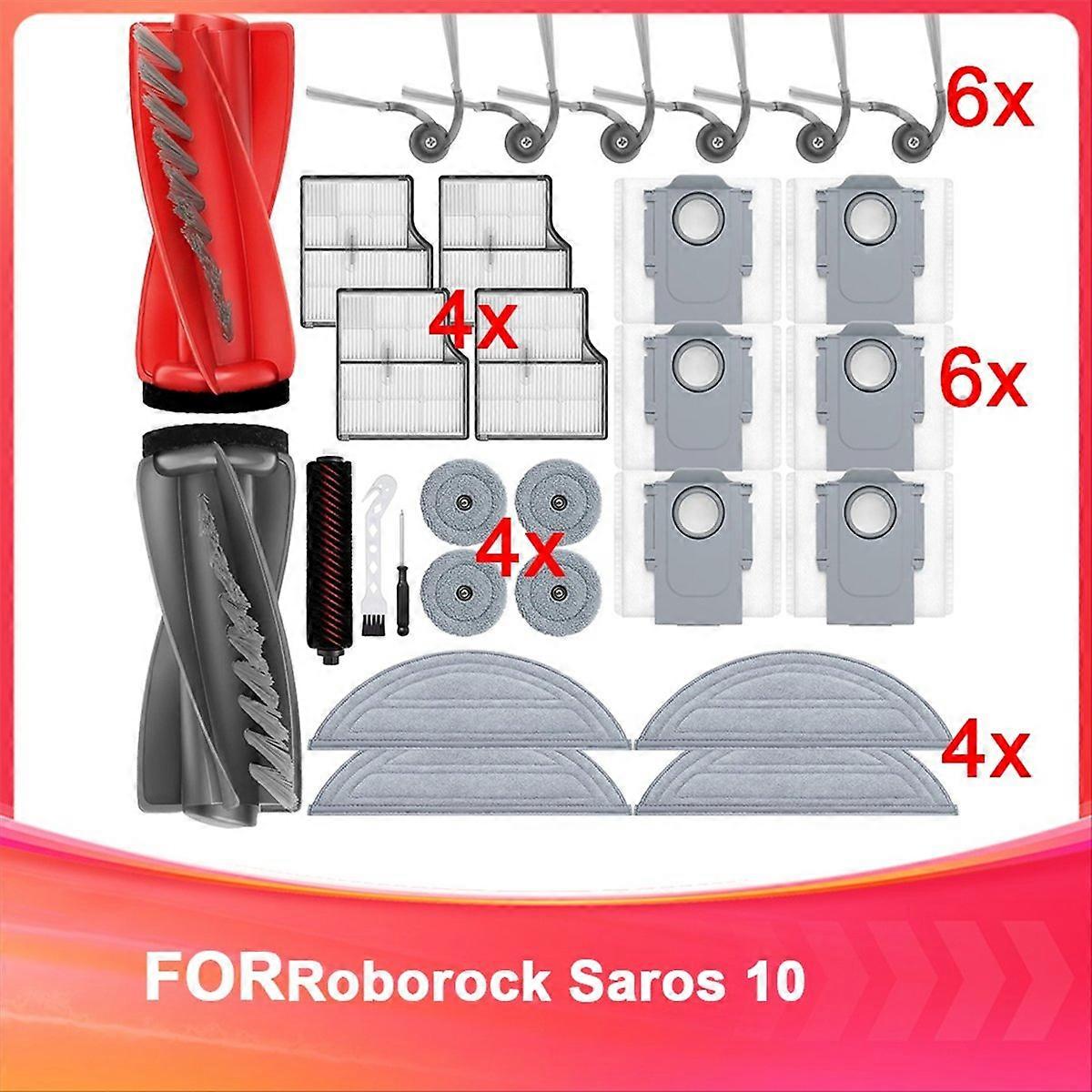 Ersatzteile Für Die Staubsauger Saros 10 / S9 Maxv Ultra / G30: Hauptwalze, Seitenbürste, Hepa-filter, Reinigungstuch, Staubbeutel