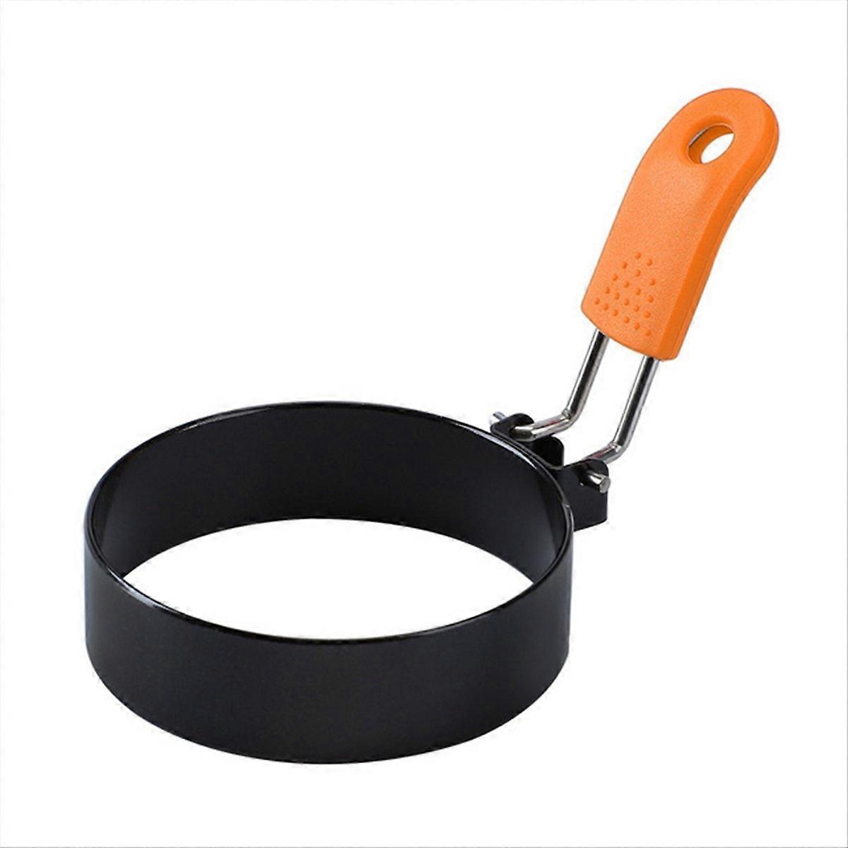 Eierform Aus Edelstahl Für Omeletts, Küchenutensil, Rundes Modell Für Fleischfrikadellen, Mit Klappbarem Griff.