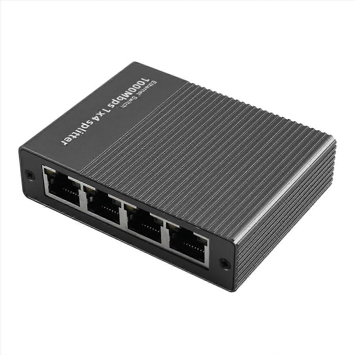 1000-mbit/s-ethernet-splitter, 1 Bis 4 Gigabit-rj45-anschlüsse, Internetkompatibel, Für Fernseher, Computer, Router, Switch Und Digitales Fernsehen.