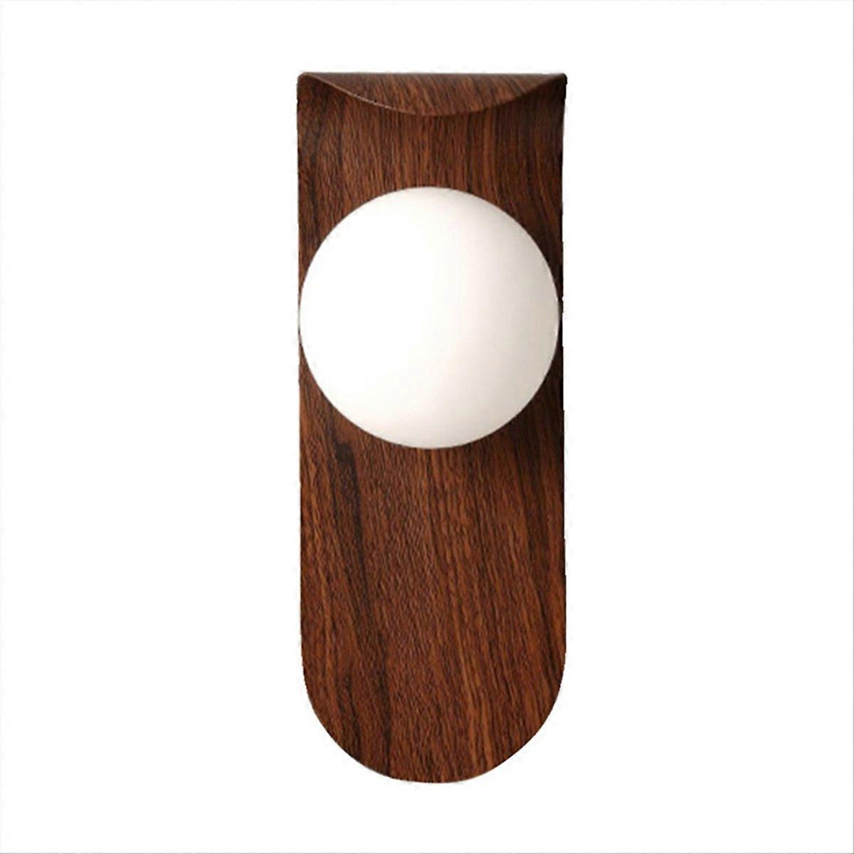 Minimalistische Wandleuchte Im Nordischen Stil Aus Schmiedeeisen In Walnussfarbe, Ideal Für Küche, Esszimmer Oder Flur.