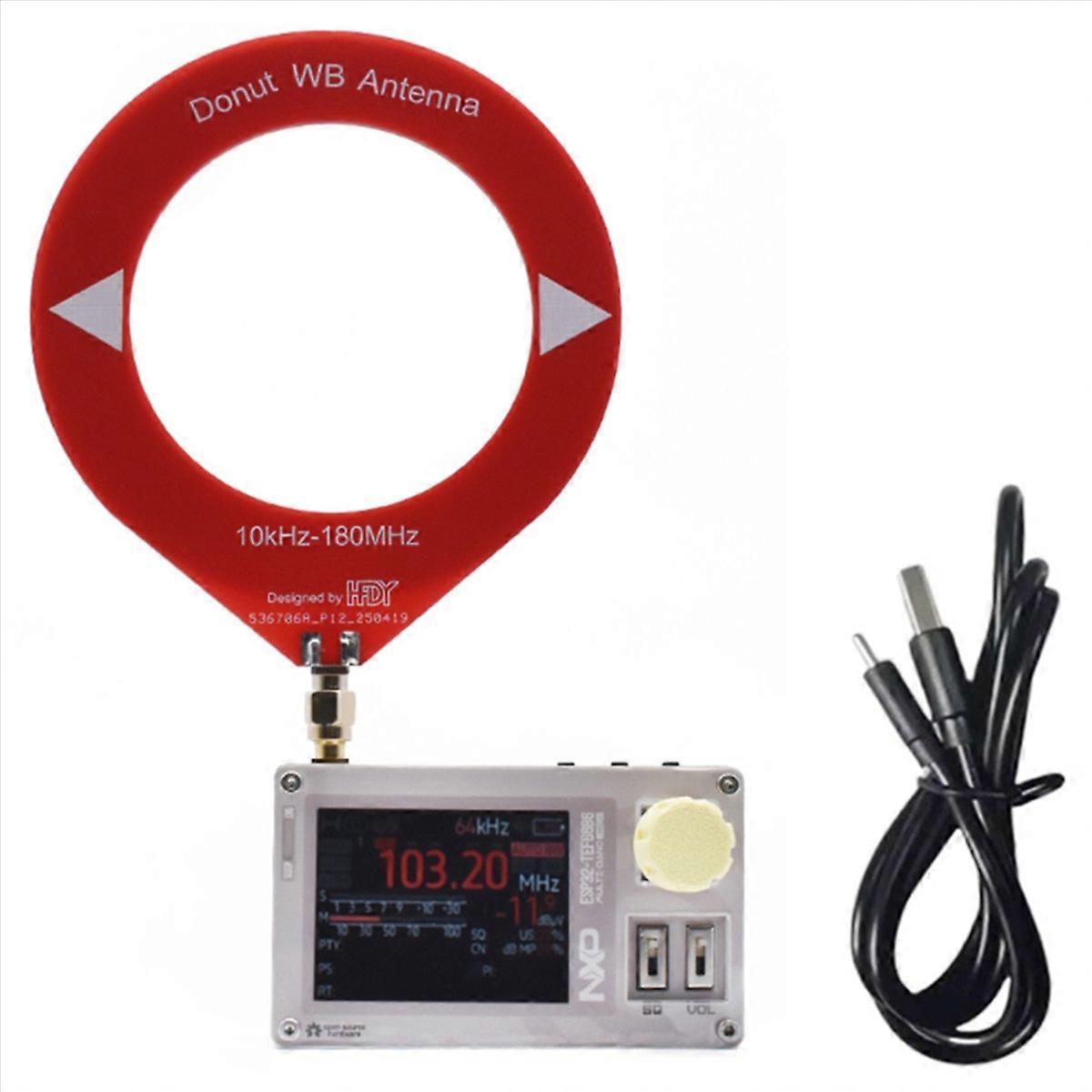 Mini-radio Tef6686 Mit Esp32-rahmenantenne, Fm/lw/mw/sw-radio, 2-zoll-ips-bildschirm.
