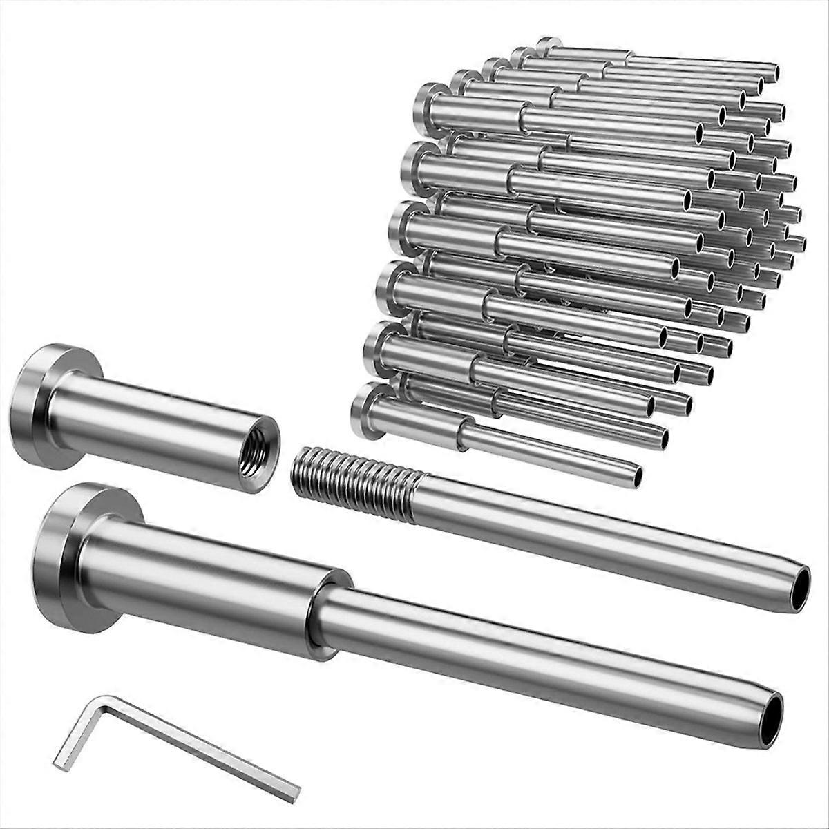 Kabelgeländer-set - 20 T316 3,2 Mm (1/8 Zoll) Edelstahl-pressbolzenspitzen Für 50,8 Mm X 50,8 Mm (2 Zoll X 2 Zoll) Metallpfosten.