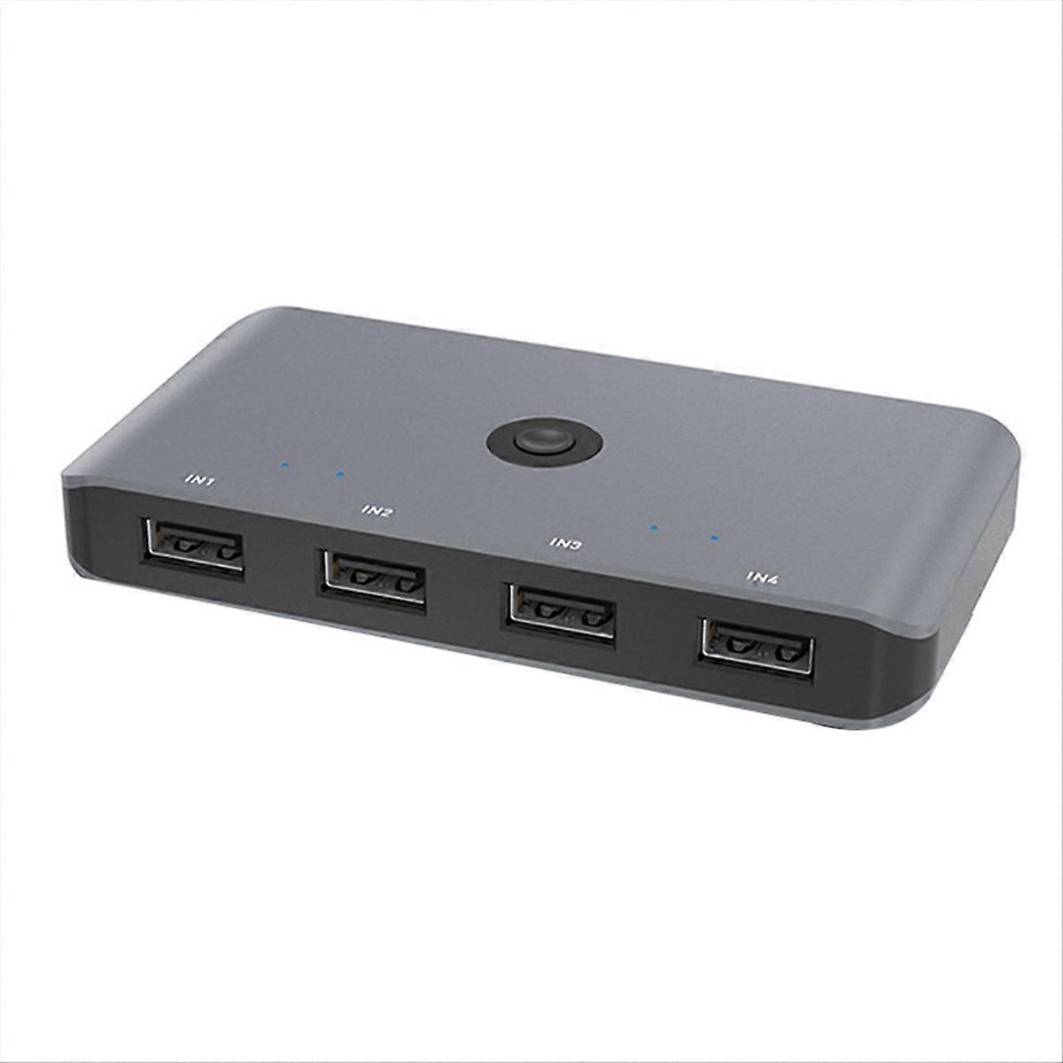 4-in/4-out Usb 2.0 Kvm-switch Mit Gemeinsamem Controller, Adapter, Splitter Und Switch Für Drucker, Pc, Laptop, Tastatur, Maus Und Monitor.