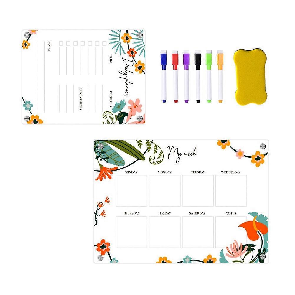 Magnetische Acryl-memotafel Für Den Kühlschrank – Abwischbarer Wochenplaner – Ausführung 2 Tyu060