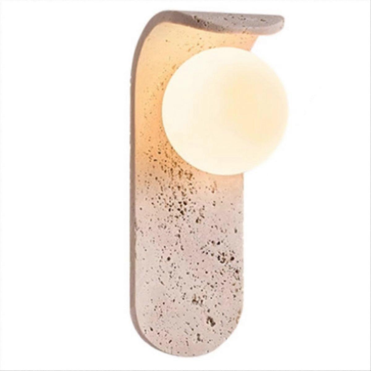 Weiße Led-wandleuchte Aus Glas, Ideal Für Nachttisch, Eingangsbereich Oder Flur. Moderner Nordischer Stil Mit Höhlenartiger Steinoptik. Dekorative Treppenhausleuchte.