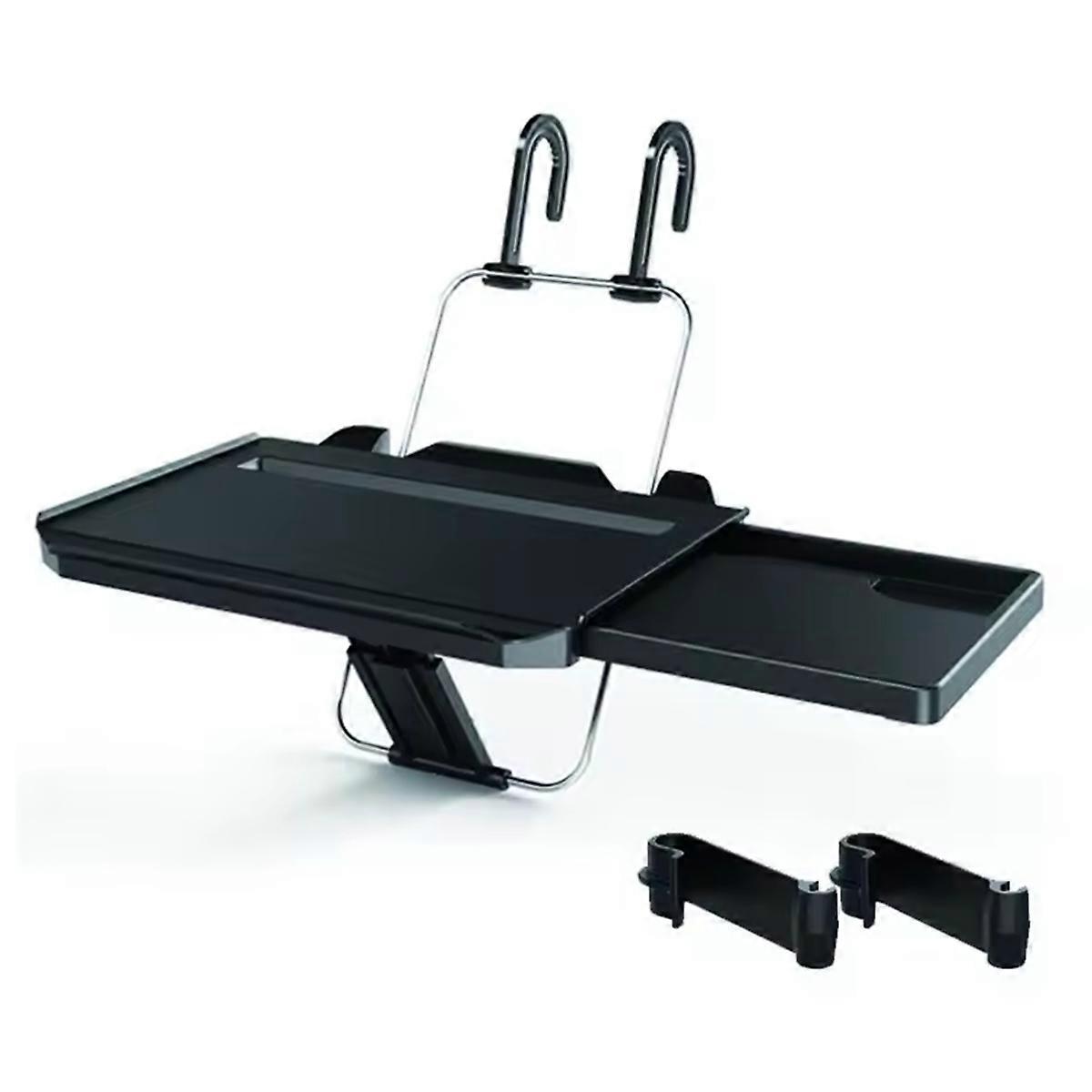 2-in-1 Faltbarer Auto-laptopständer Mit Schublade Und Ablage, Für Lenkrad, Sitzlehne, Laptop-tablett Und Becher-/essbecherhalter.
