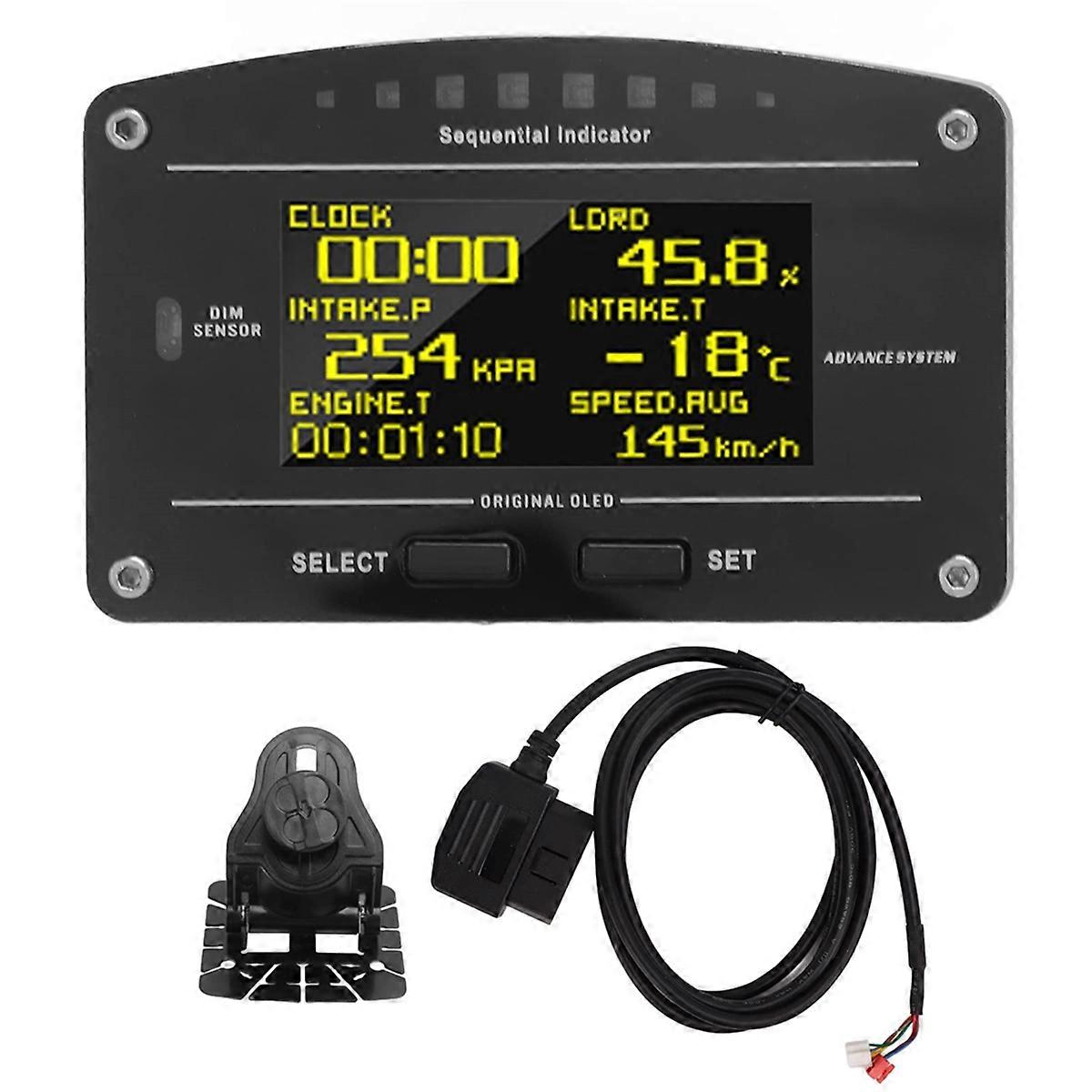 Multifunktionales Renn-armaturenbrett, Oled-bildschirm, Obdii- Und Bluetooth-konnektivität, Rennzähler Bis 11.000 U/min