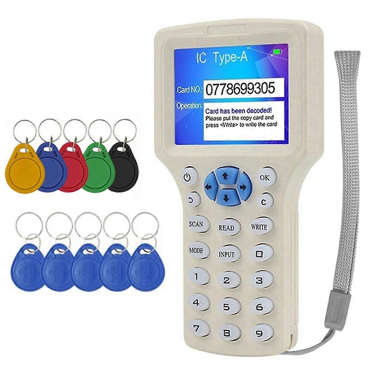 Nfc-rfid-smartcard-lesegerät + Schlüsselanhänger 5xuid/t5577, 125k 13,56m Rfid-duplikator, Ic/id-rfid-schlüsselprogrammierer Und -schreiber