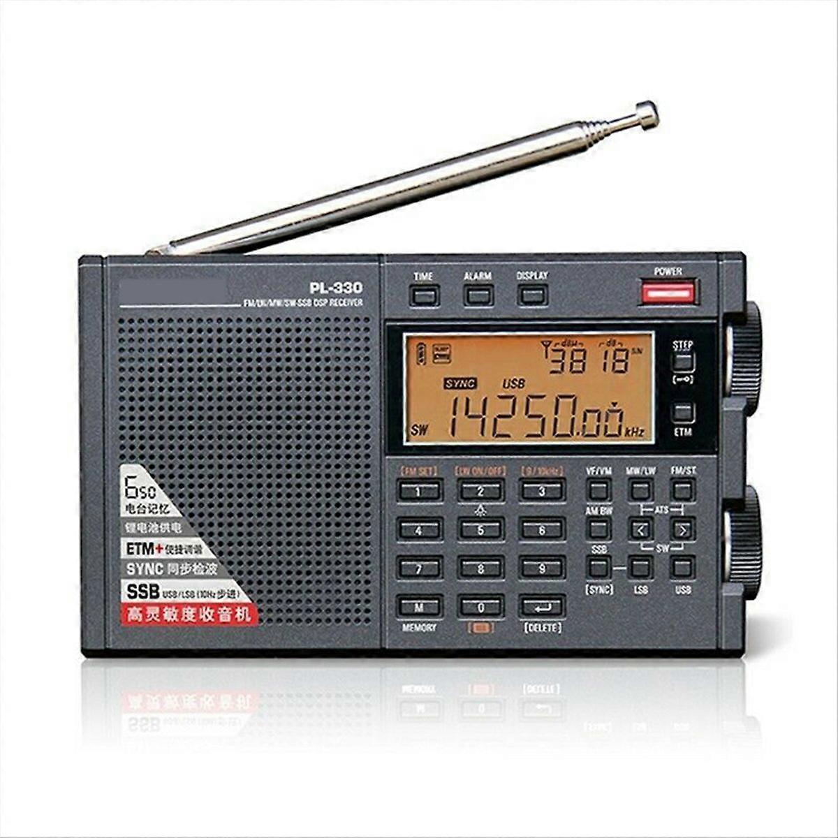 Hochempfindlicher Multifunktionsempfänger Für Das Tragbare Ssb-funkgerät Pl-330 (fm/mw/sw/lw), Vollbandabdeckung