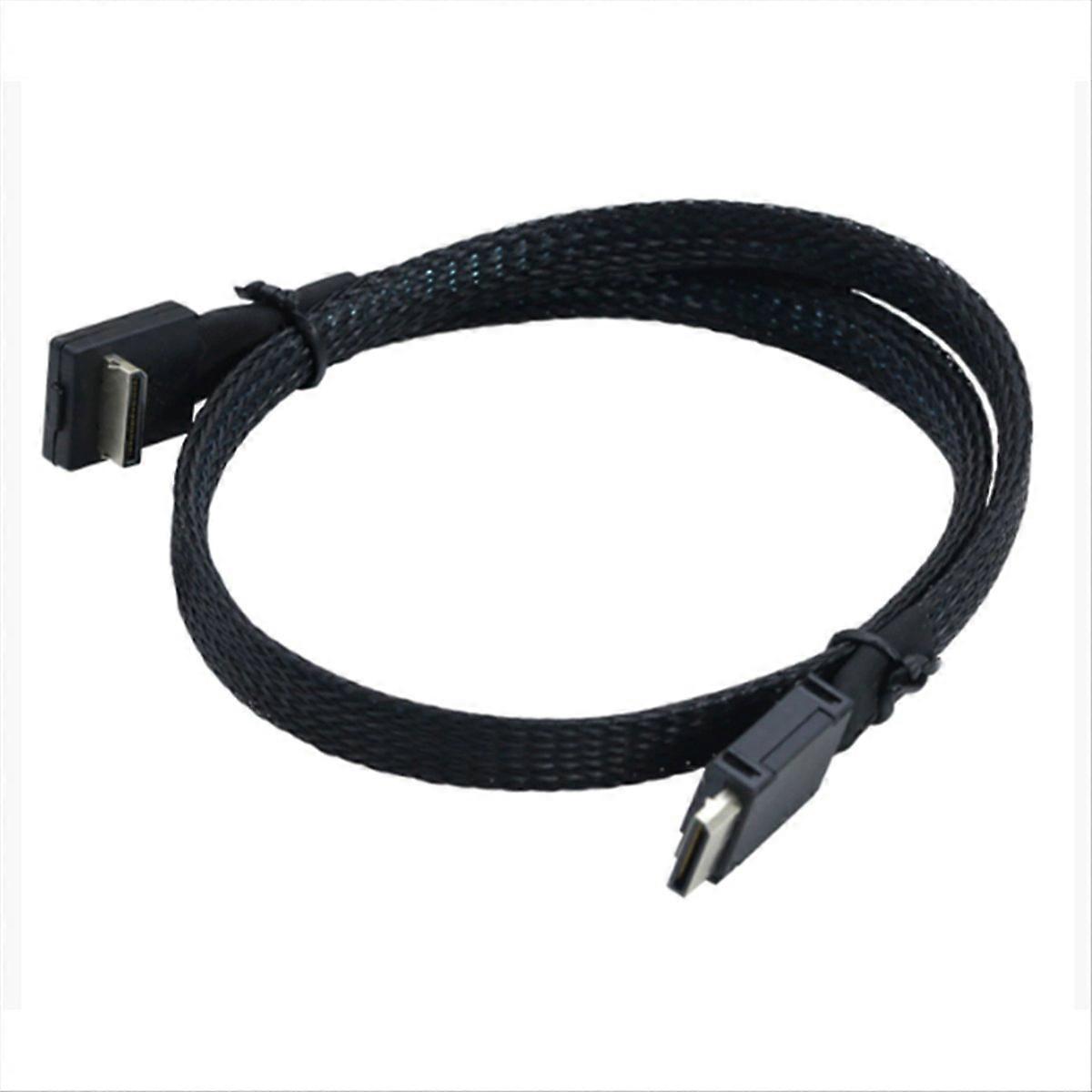 Oculink Sas Sff 8611 4i 42p Auf Sff-8611 4i 90-grad-pcie-kabel, Stecker-stecker-hochgeschwindigkeits-serverkabel, Datenleitung
