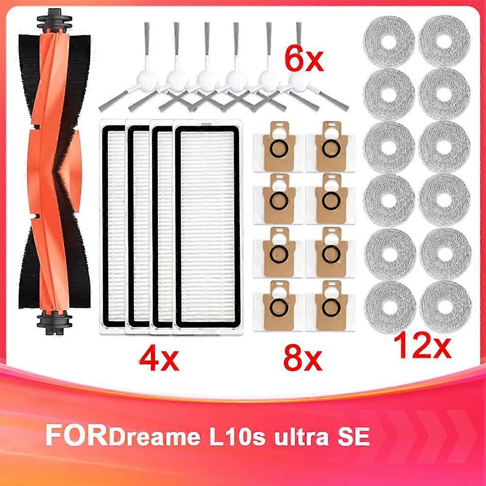Ersatzteile Für Den Dreame L10s Ultra Se Saugroboter: Hauptseiten-gummibürsten, Reinigungstücher, Hepa-filter, Staubbeutel Und Zubehör.