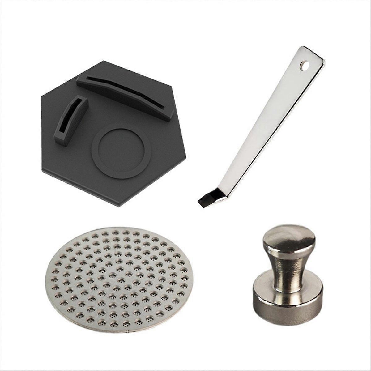 Aufbewahrungsset Für Zubehör Der Kaffeemaschinen Es601, Es655 Und Es70: Wabenförmiger Sockel Für Kaffeezubehör, Griff Und 58-mm-werkzeug.