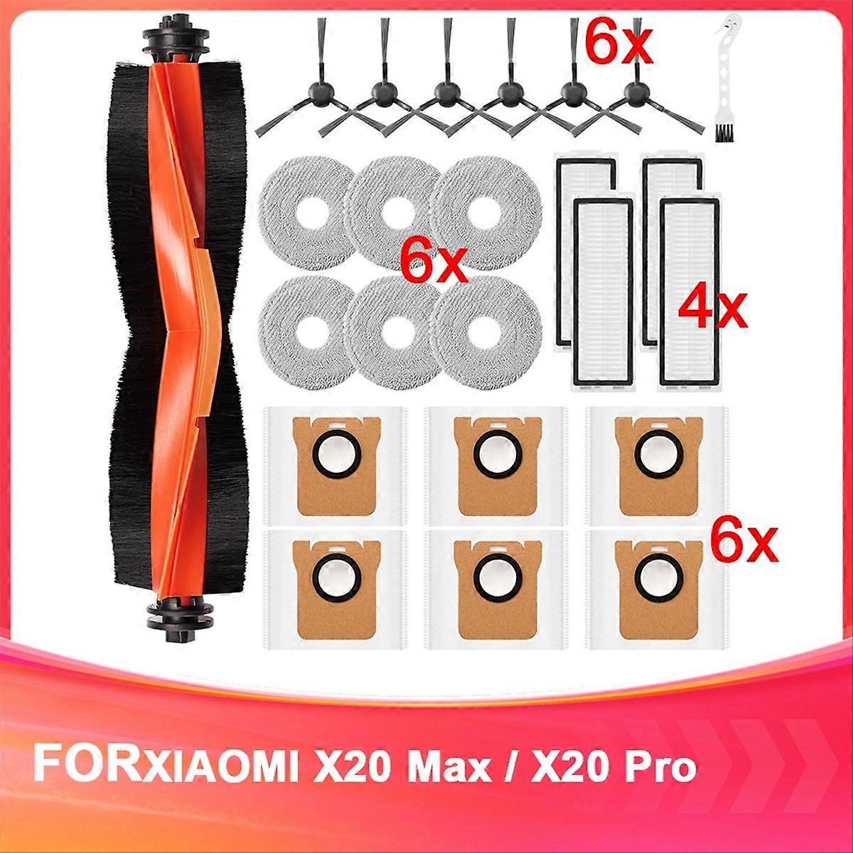 Zubehör Für Die Saugroboter X20 Max / X20 Pro: Staubbeutel, Reinigungstücher, Hauptbürste, Seitenbürsten, Hepa-filter
