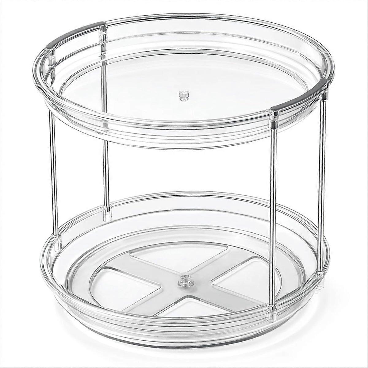 2-stöckiger Organizer, 23 Cm Drehbare Ablage Für Den Schrank, Stapelbarer Drehbarer Gewürzorganizer