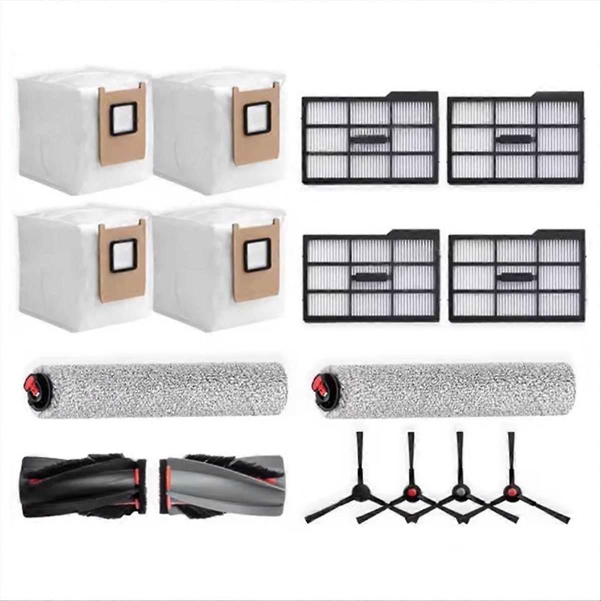 15 Ersatzteile Für Den Omni E25/e28 Staubsauger: Hauptbürste, Rotationsbürste, Seitenbürste, Staubbeutel Und Filter.