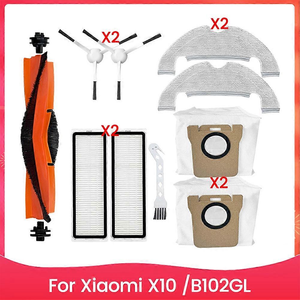 10-teiliges Set Für Den Xiaomi X10 B102gl Staubsauger: Bürste, Staubbeutel, Filter Und Reinigungstuch. Ersatzteile