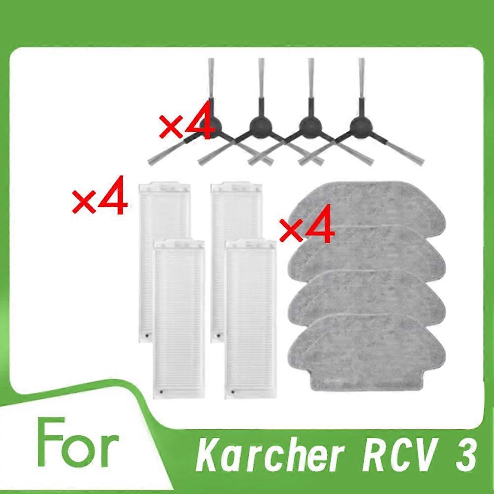Set Mit 12 Zubehörteilen Für Den Kärcher Rcv 3 Staubsauger: Seitenbürste, Filter Und Besonders Widerstandsfähiges Zubehör.
