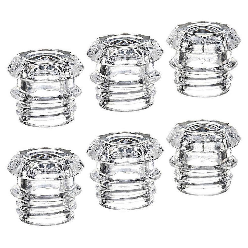 Set Mit 6 Ersatzglasdeckeln Für Kaffeemaschinen Mit Filter, Inklusive Knopf Und Filtern.