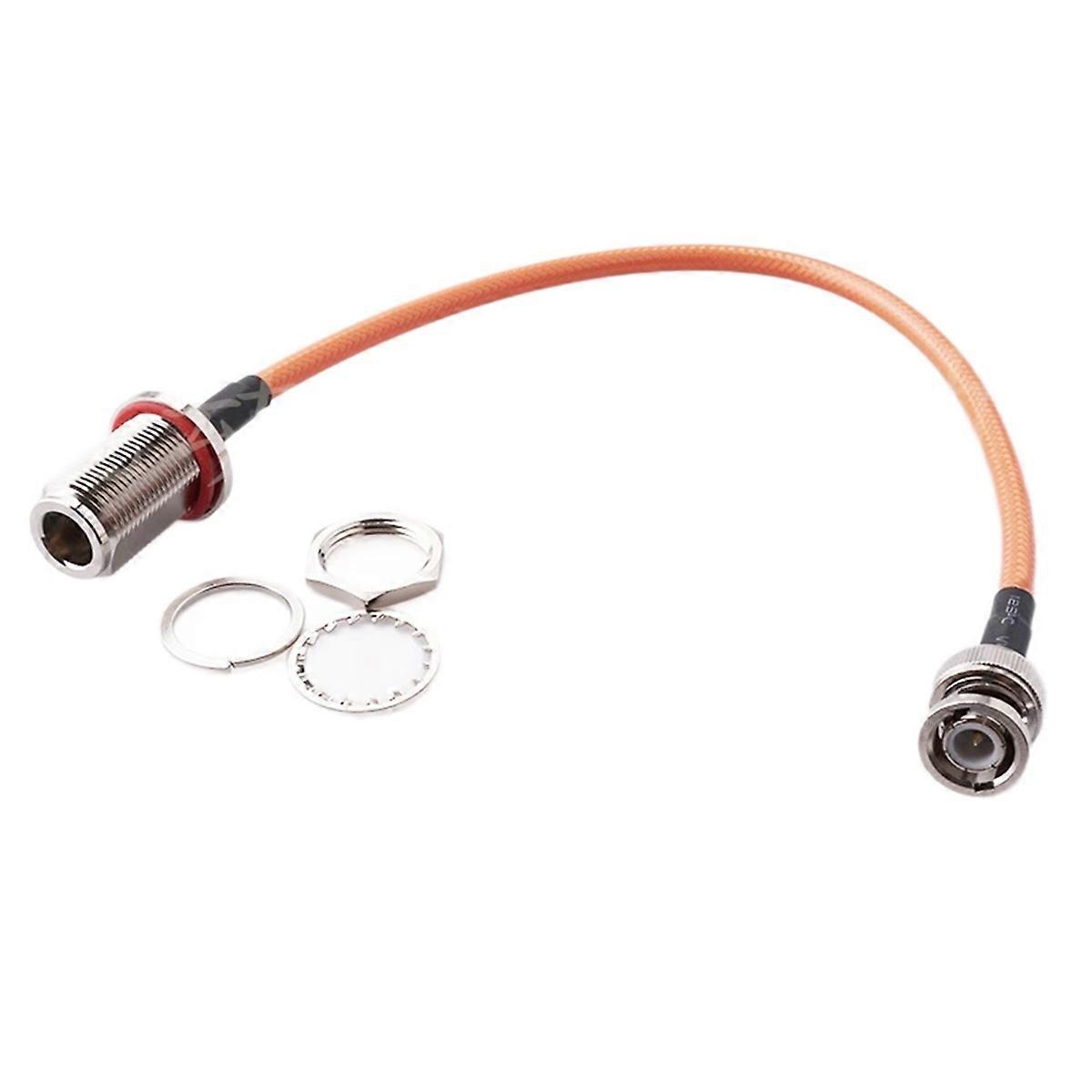 Bnc-stecker Auf N-buchse, Doppelt Geschirmtes Koaxialkabel Bncj-nky, Versilbert, 15 Cm