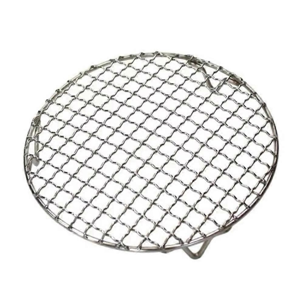 Runder Edelstahlgrill (22,5 Cm Durchmesser) Mit Campingständer Und Kühlgitter.