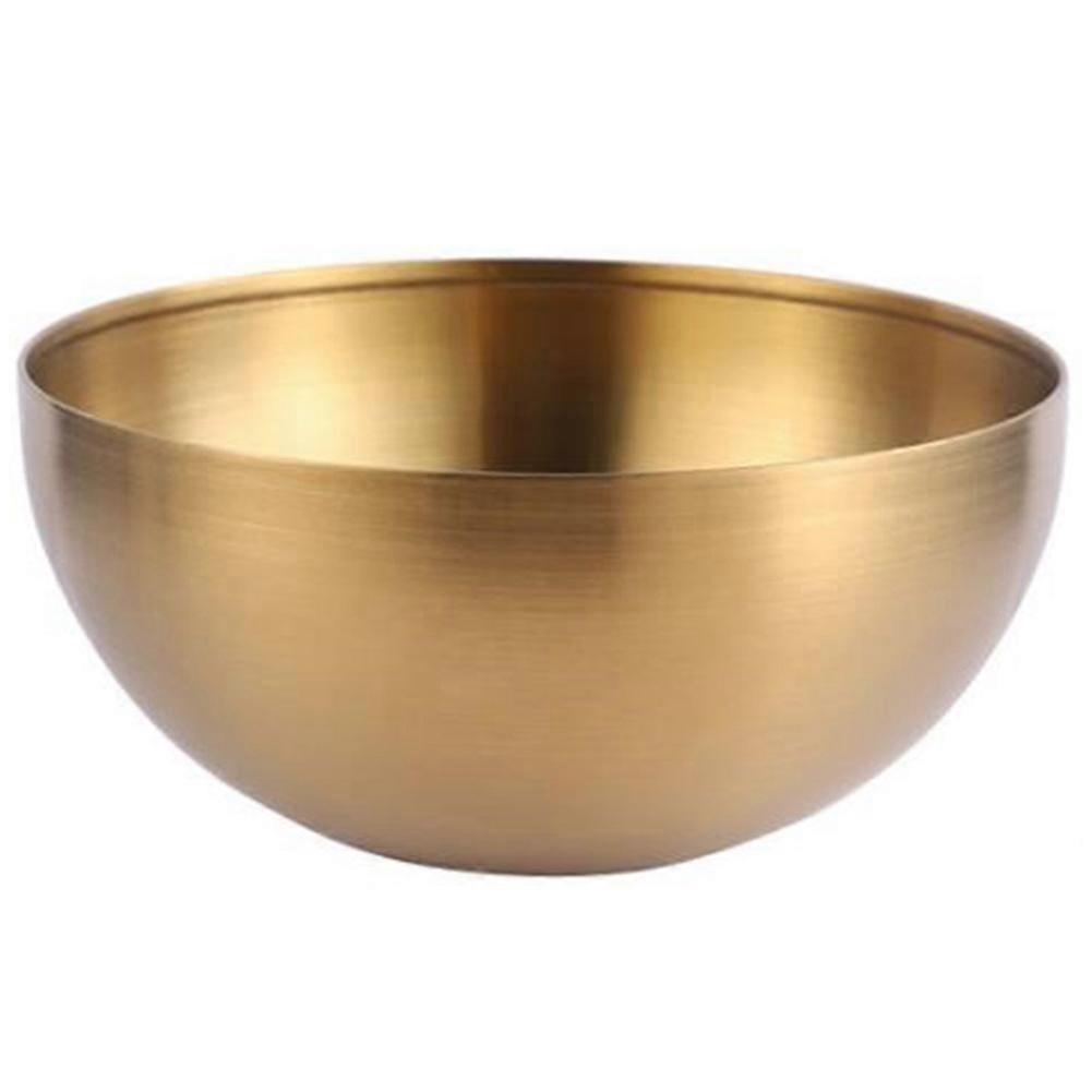 Große Edelstahl-salatschüssel, Koreanische Suppenschüssel, Reisnudelschüssel, Ramen-schüssel, Küchenbehälter, Goldfarben, 20 X 9 Cm