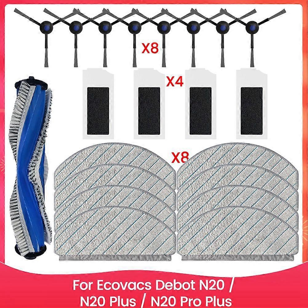 21-teiliges Set Inklusive Bürste, Filter Und Reinigungstuch Für Die Staubsauger Ecovacs Debot N20, N20 Plus Und N20 Pro Plus. Ersatzteile Für Die Staubsauger Ecovacs Debot N20, N20 Plus Und N20 Pro Pl