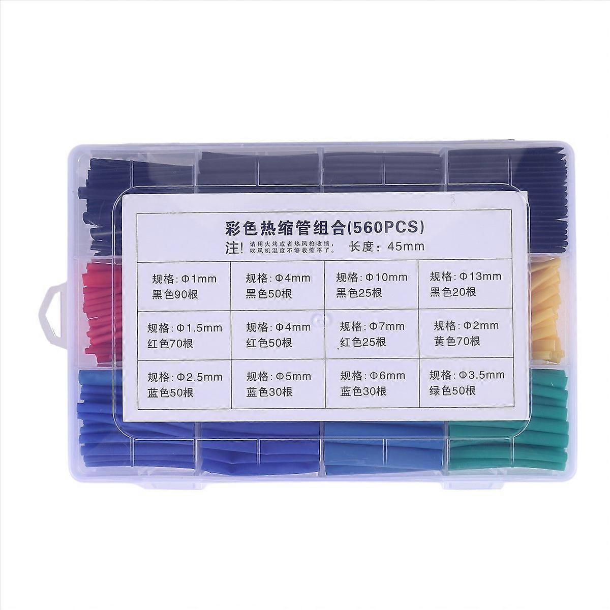Set Mit 560 Verschiedenen Schrumpfschläuchen Für Elektrische Kabel, Inklusive Box.