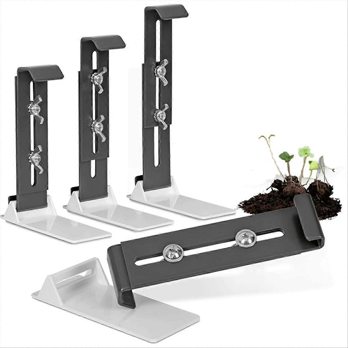 Fensterbank-pflanzkästenhalterungen Ohne Bohren – 4er-set – Robust Und Höhenverstellbar