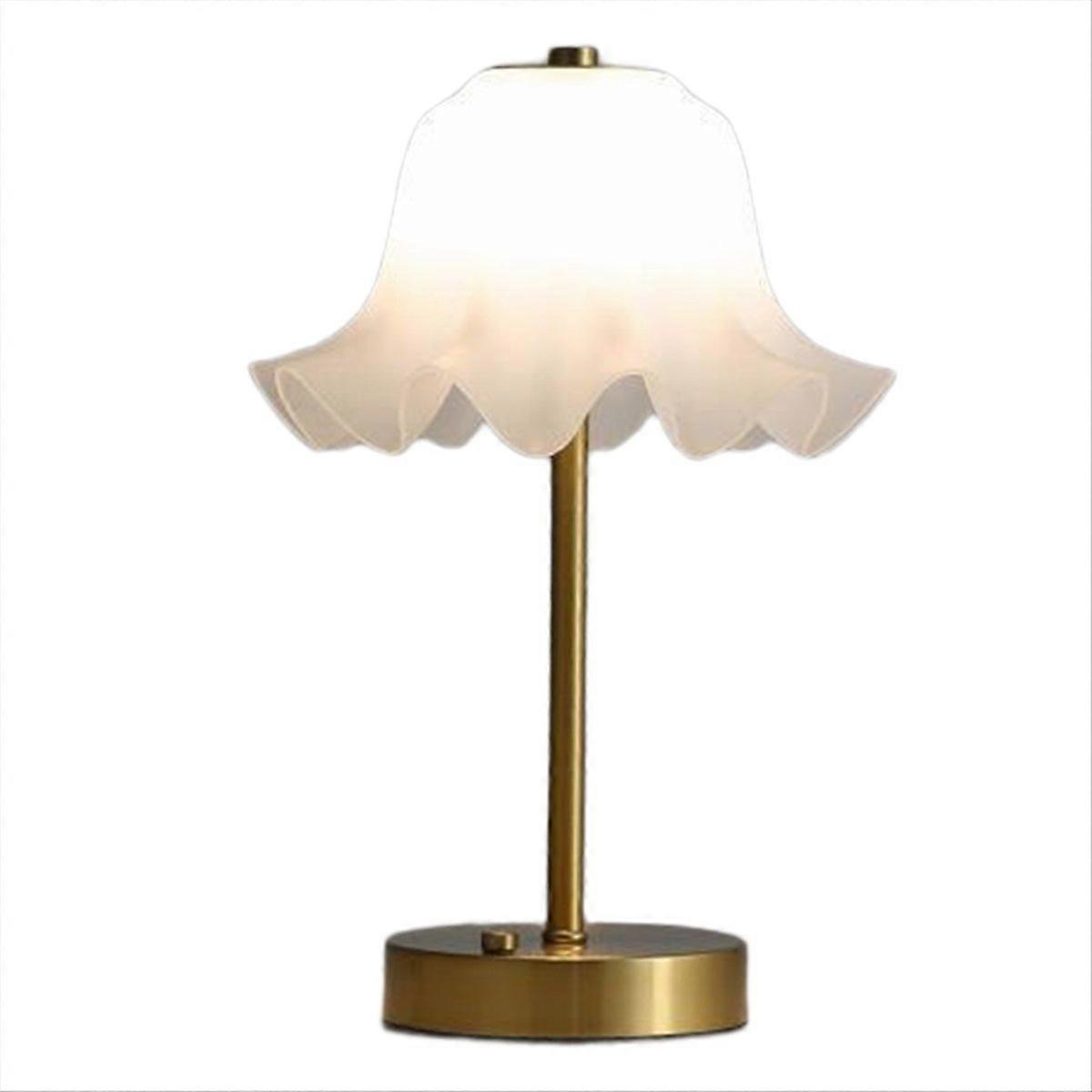 Dekorative Kabellose Led-schreibtischlampe Mit Blumenmuster, Touch-steuerung, Usb-aufladung, Dimmbar Und Dreifarbig, Ideal Zum Lesen.