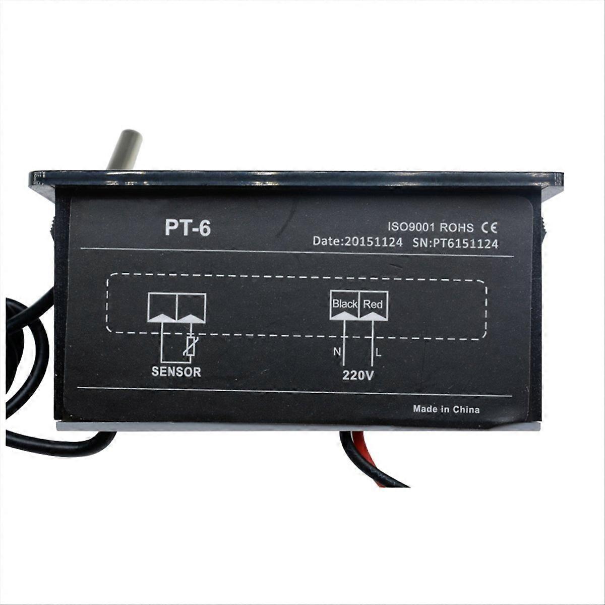 Pt-6 Ac 220v Digitales Kfz-thermometer Mit Sensor