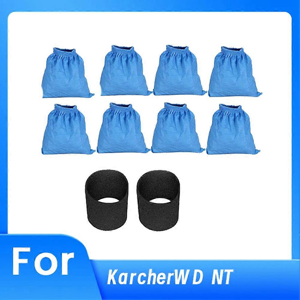 Textilfilterbeutel, Schaumstofffilter Für Flüssigkeiten Und Andere Flüssigkeiten, Kompatibel Mit Den Kärcher Staubsaugern Mv1, Wd1, Wd2 Und Wd3. Ersatzteile Für Staubsauger.